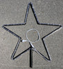 24" Bright White LED Star On 1/4" rod wire frame