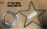 11" Star with Led rope light kit