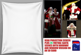 REAR PROJECTION SCREEN PLUS 26 VIRTUAL SANTA SCENES BOTH DOORWAY AND WINDOW VERSION ON AN SD CARD