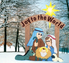 Joy To the World Nativity Wood Pattern