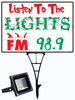 Listen To The Lights FM Radio Double Sided Frequency Sign With Stand and 10 watt spot light