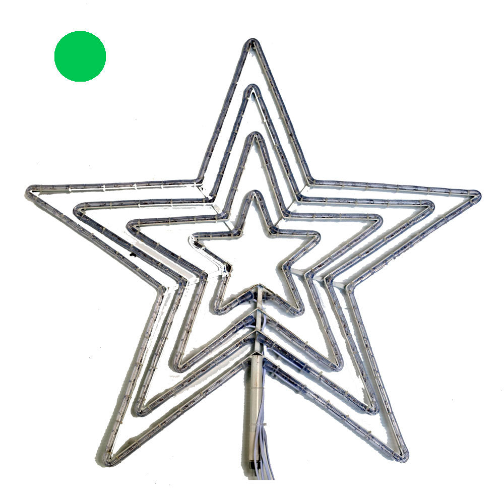 1 Single LED 4 Channel Star Flare (GREEN) (30" Tall)